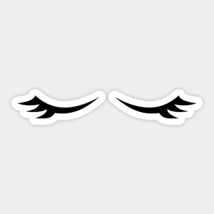 Sleepy Eyelashes Sticker